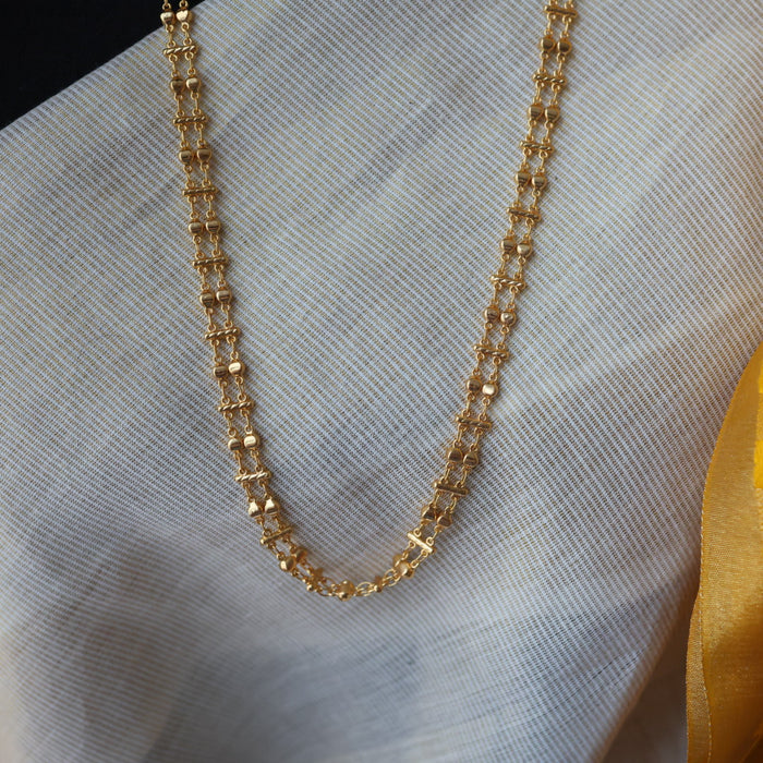 Heritage gold plated double layer chain HC65231