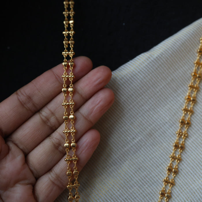 Heritage gold plated double layer chain HC65231