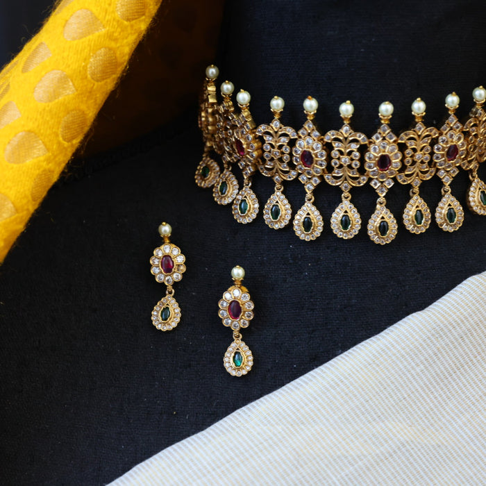 Antique choker necklace with earrings CCB1345