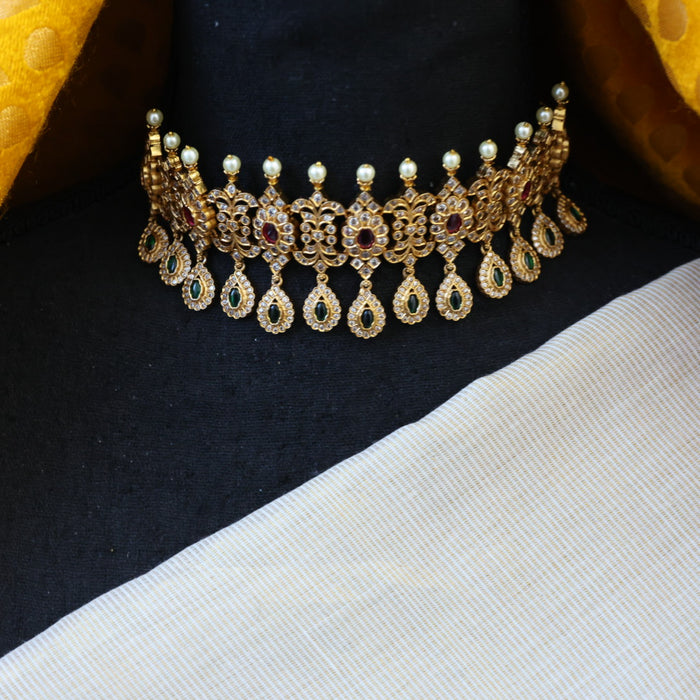 Antique choker necklace with earrings CCB1345