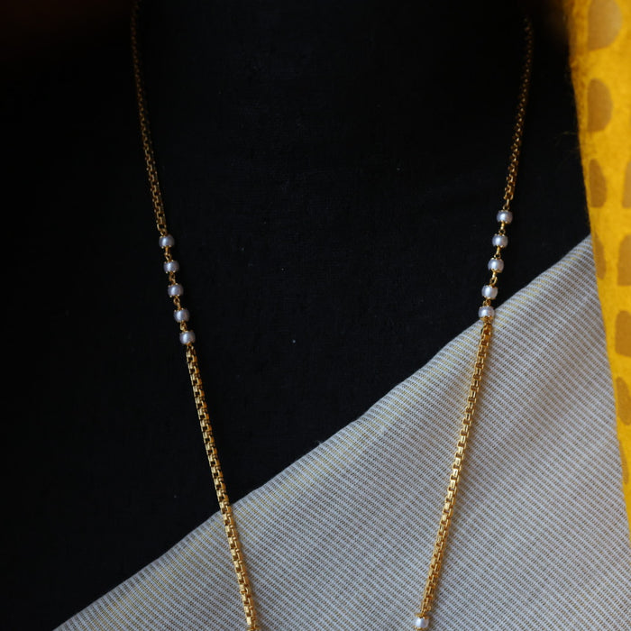Heritage gold plated padakam long necklace HP51781