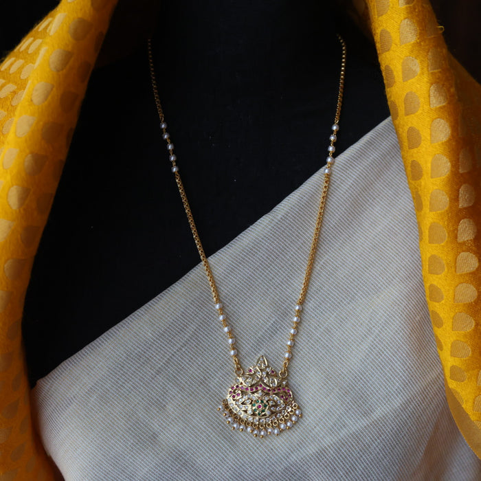 Heritage gold plated padakam long necklace HP3242
