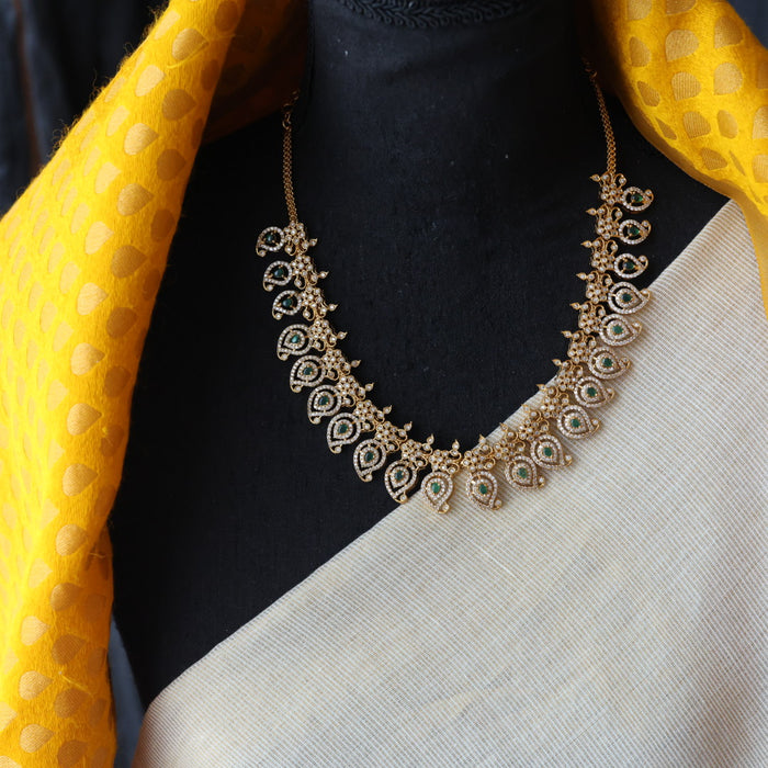 Antique mango short necklace with earrings S1B1676