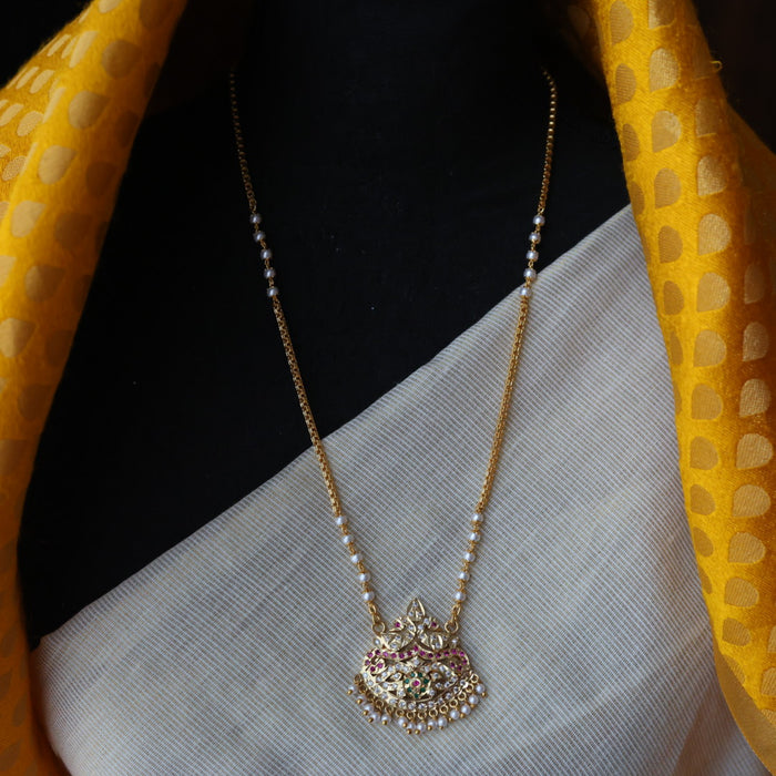 Heritage gold plated padakam long necklace HP3242