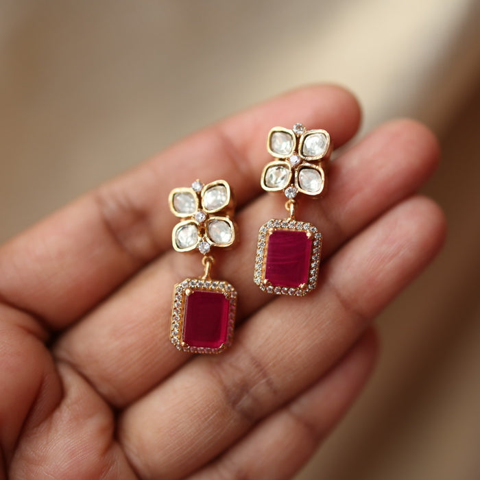 Minimal short necklace with earrings MS101