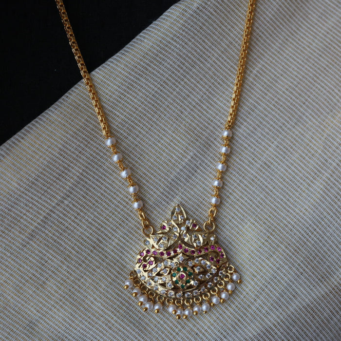 Heritage gold plated padakam long necklace HP3242