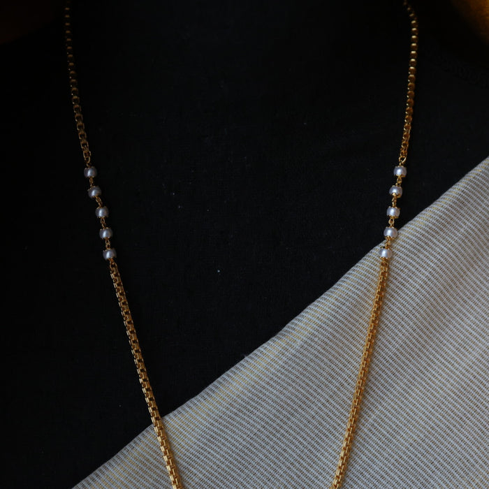 Heritage gold plated padakam long necklace HP3242