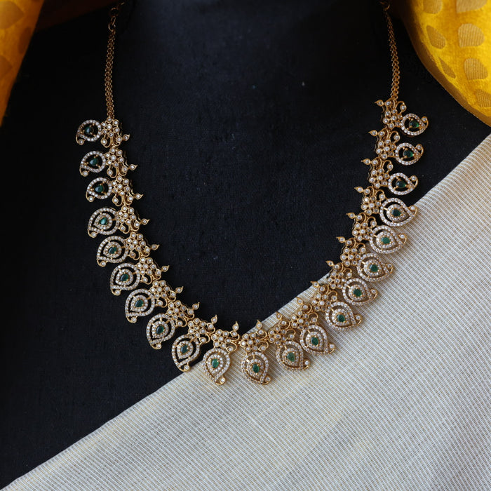 Antique mango short necklace with earrings S1B1676