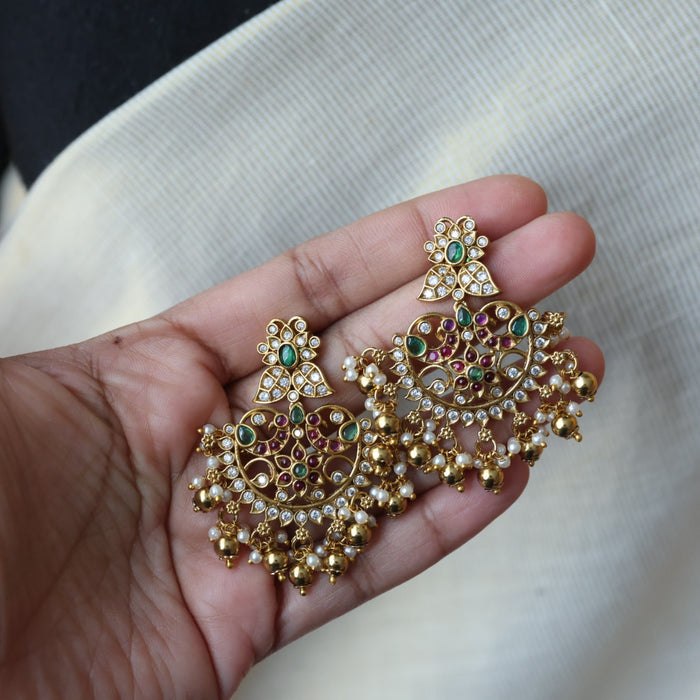 Antique mango short necklace with earrings S1B1536