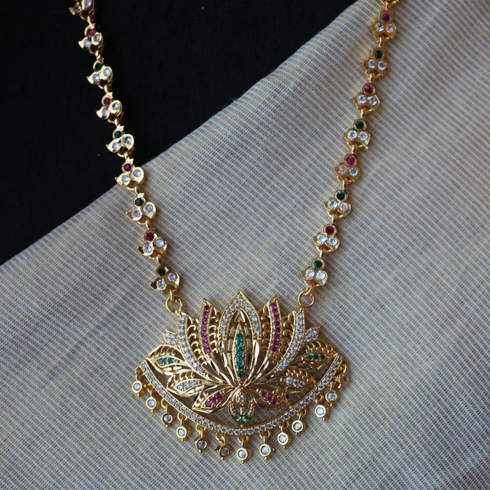 Heritage gold plated padakam shopt necklace H5178