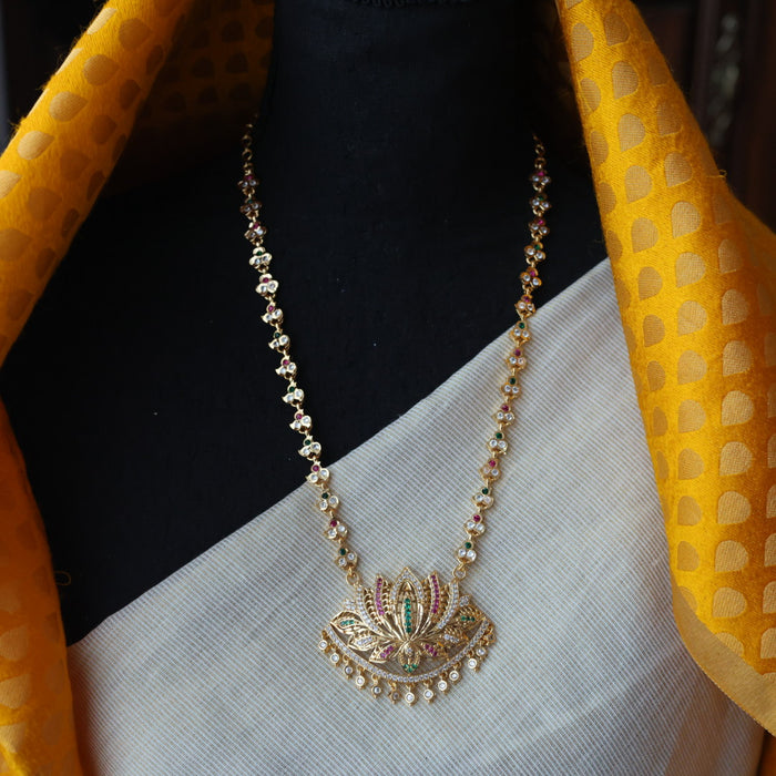 Heritage gold plated padakam shopt necklace H5178