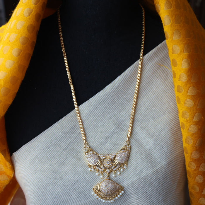 Heritage gold plated padakam long necklace HP5235