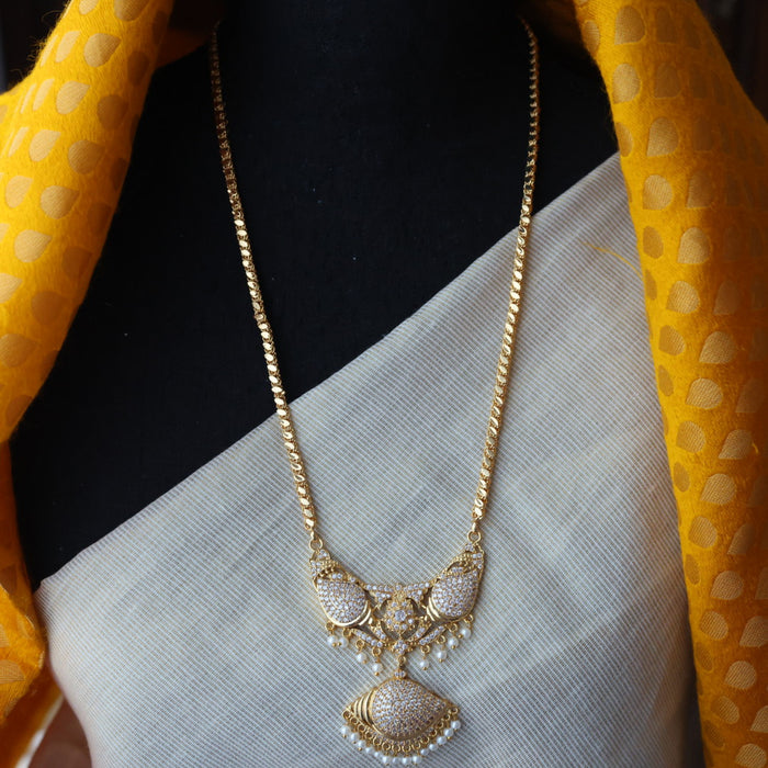Heritage gold plated padakam long necklace HP5235