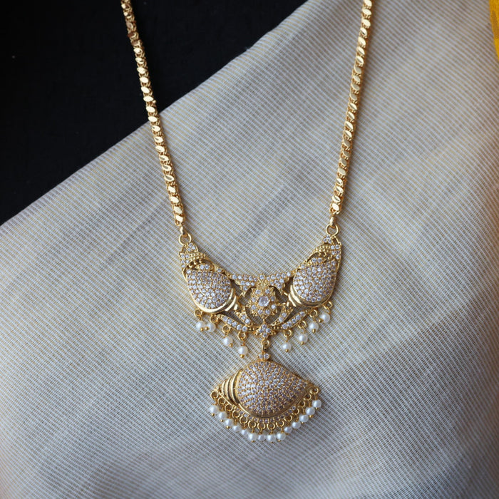 Heritage gold plated padakam long necklace HP5235