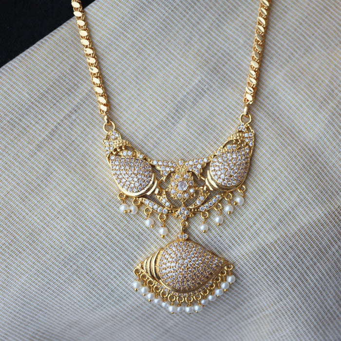 Heritage gold plated padakam long necklace HP5235