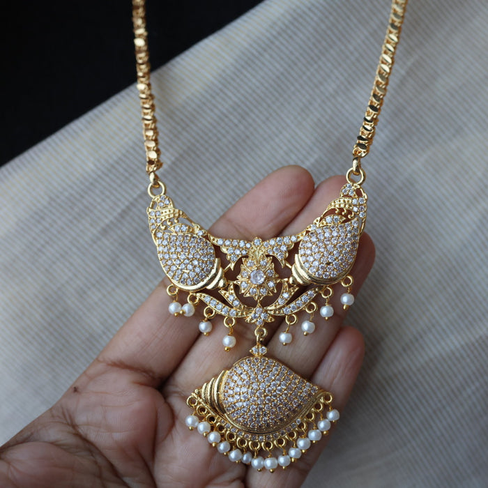 Heritage gold plated padakam long necklace HP5235