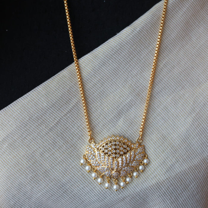 Heritage gold plated padakam long necklace HP5236