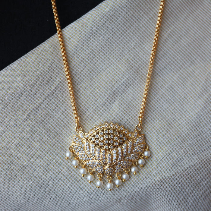 Heritage gold plated padakam long necklace HP5236
