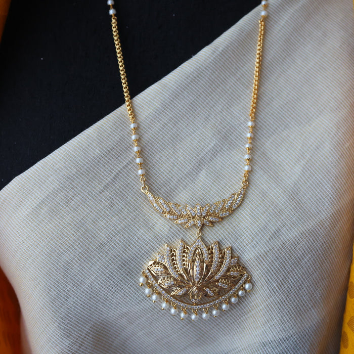Heritage gold plated padakam long necklace HP5237