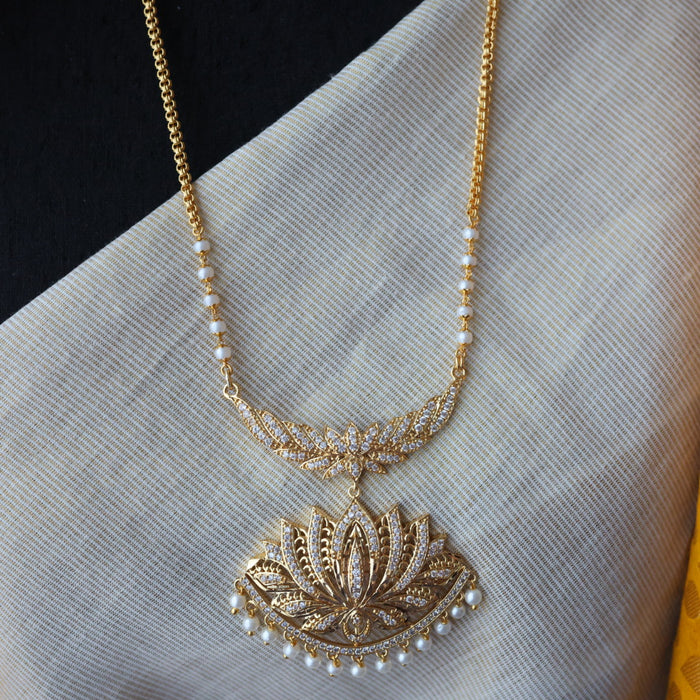 Heritage gold plated padakam long necklace HP5237