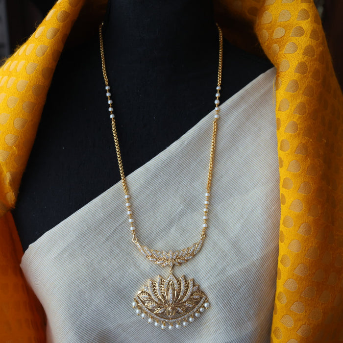Heritage gold plated padakam long necklace HP5237