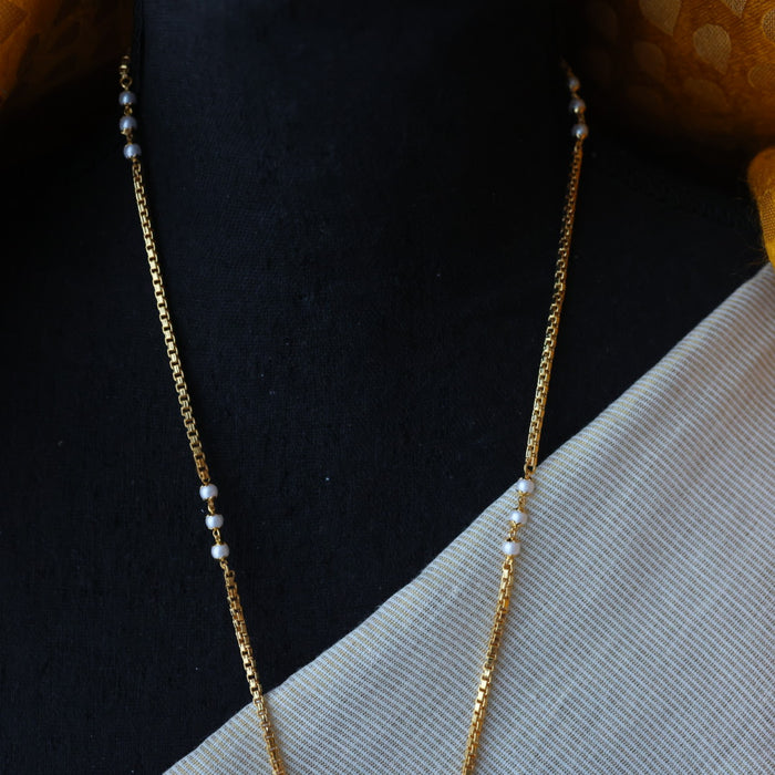 Heritage gold plated padakam long necklace HP5238