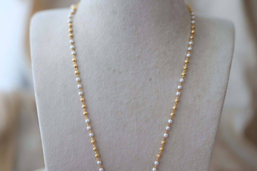Heritage gold plated padakam long necklace HP128