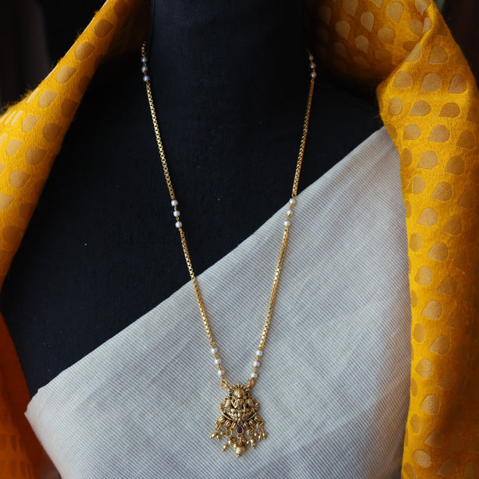 Heritage gold plated padakam long necklace HP5238