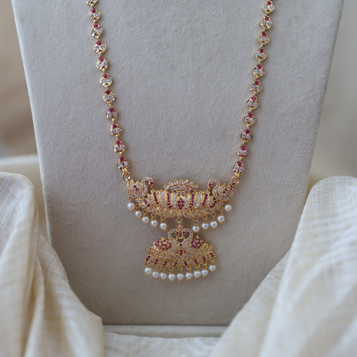 Heritage gold plated padakam long necklace HP1288
