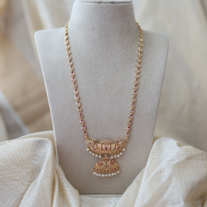 Heritage gold plated padakam long necklace HP1288