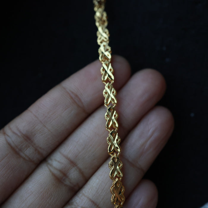 Heritage gold plated padakam long necklace HP5238