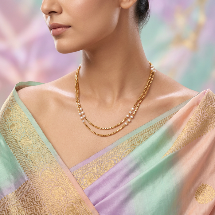 Heritage gold plated layer short chain HC5237