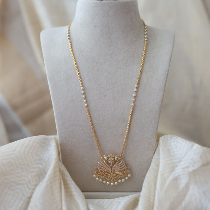 Heritage gold plated padakam long necklace HP1233