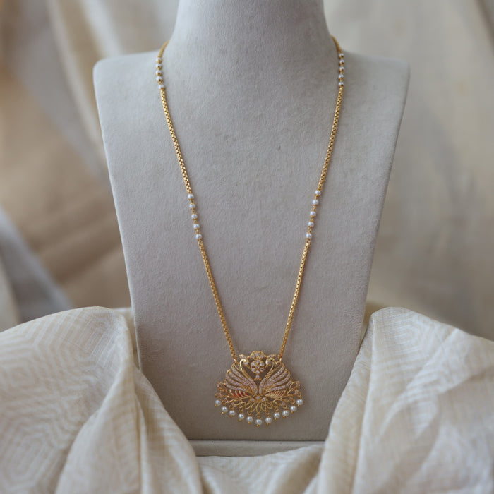 Heritage gold plated padakam long necklace HP1233