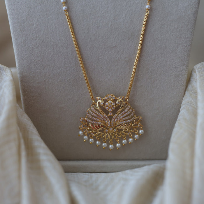 Heritage gold plated padakam long necklace HP1233