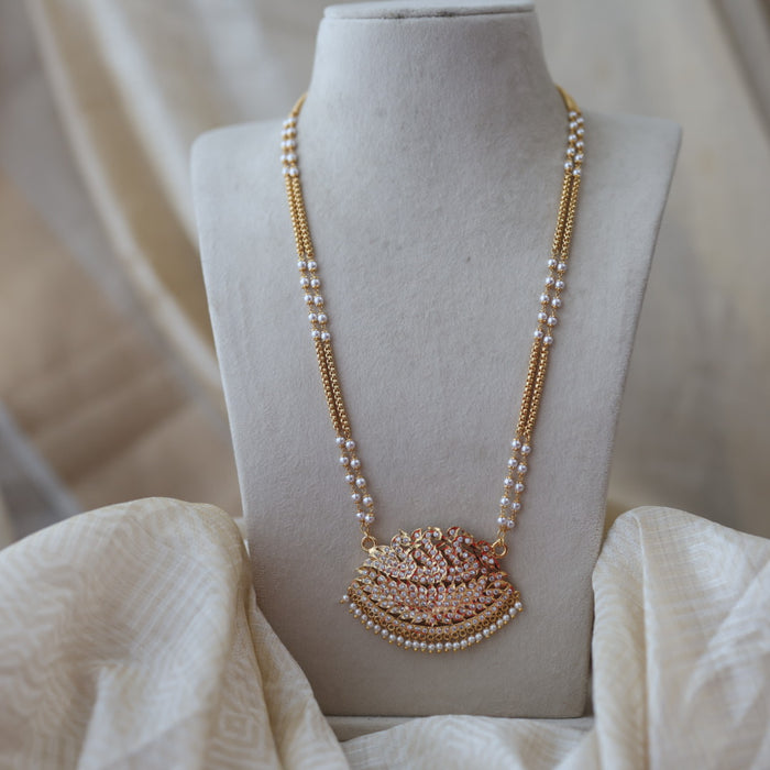 Heritage gold plated padakam long necklace HP7866