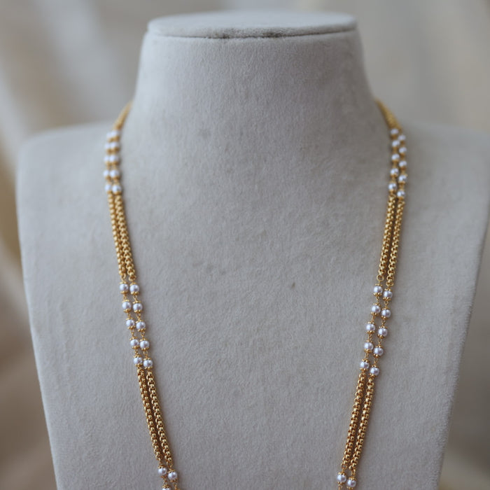 Heritage gold plated padakam long necklace HP7866