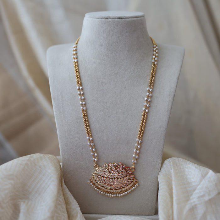 Heritage gold plated padakam long necklace HP7866