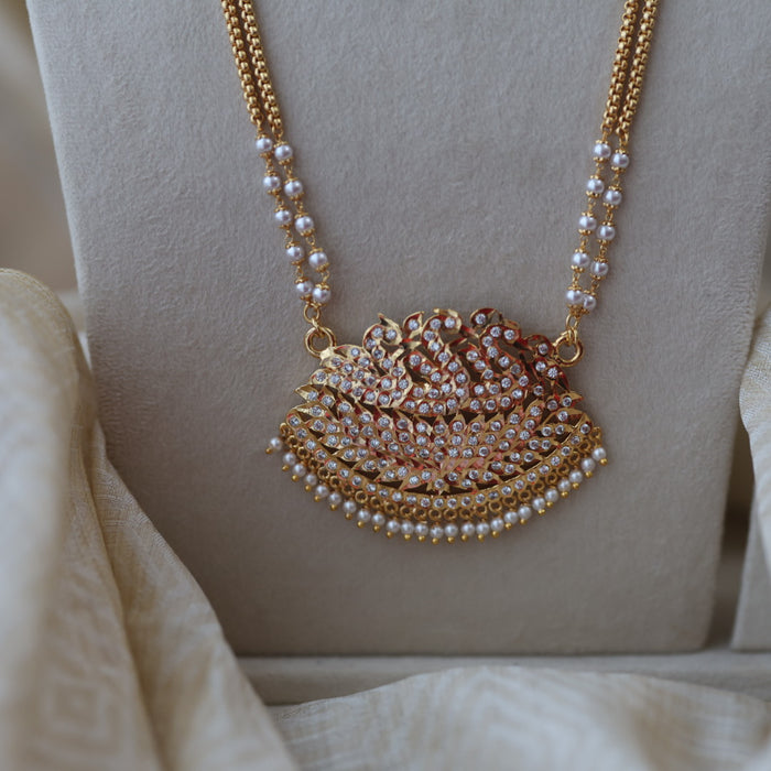 Heritage gold plated padakam long necklace HP7866