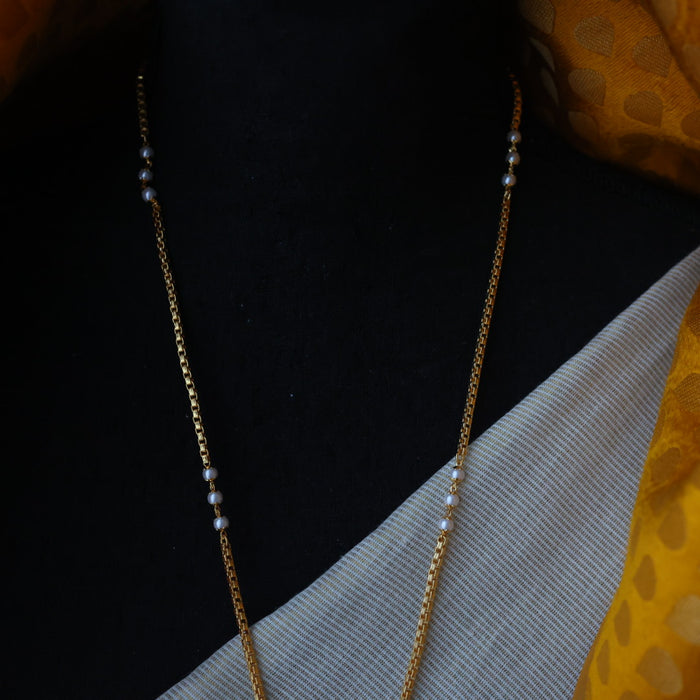 Heritage gold plated padakam long necklace HP7889