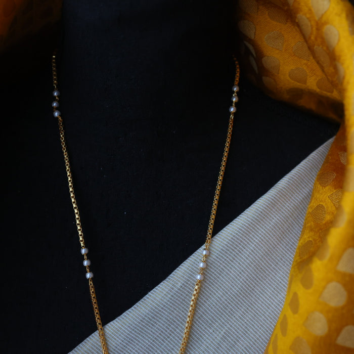 Heritage gold plated padakam long necklace HP7889