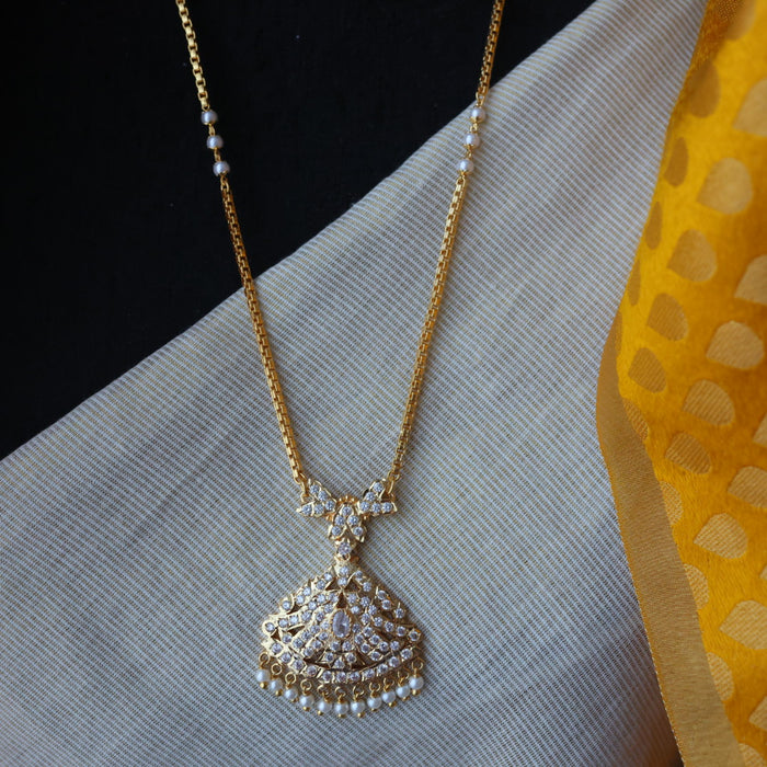 Heritage gold plated padakam long necklace HP7889