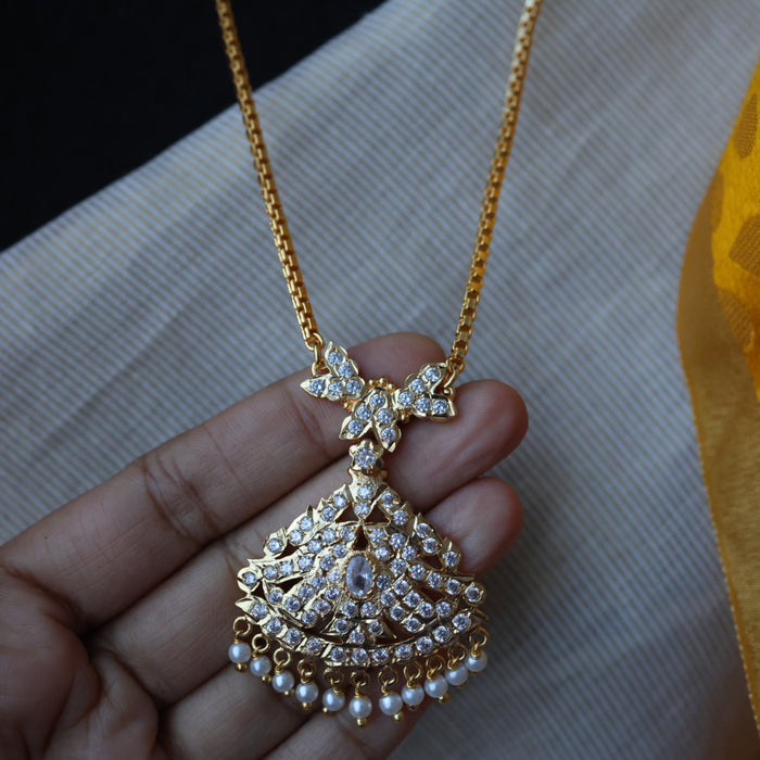 Heritage gold plated padakam long necklace HP7889