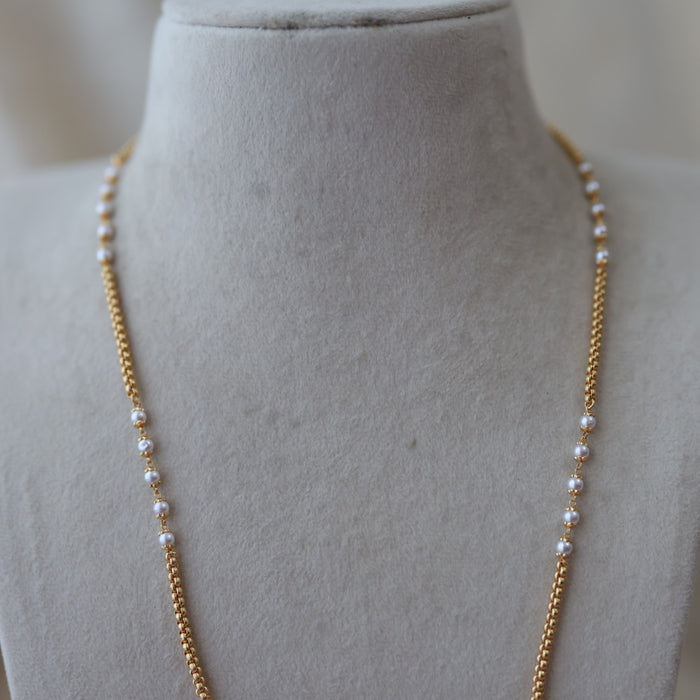 Heritage gold plated padakam long necklace HP876