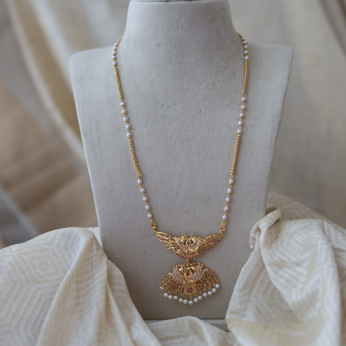 Heritage gold plated padakam long necklace HP0432