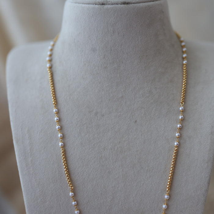 Heritage gold plated padakam long necklace HP0432