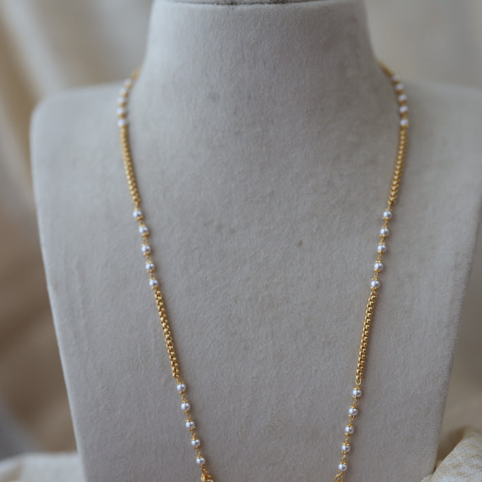 Heritage gold plated padakam long necklace HP59897