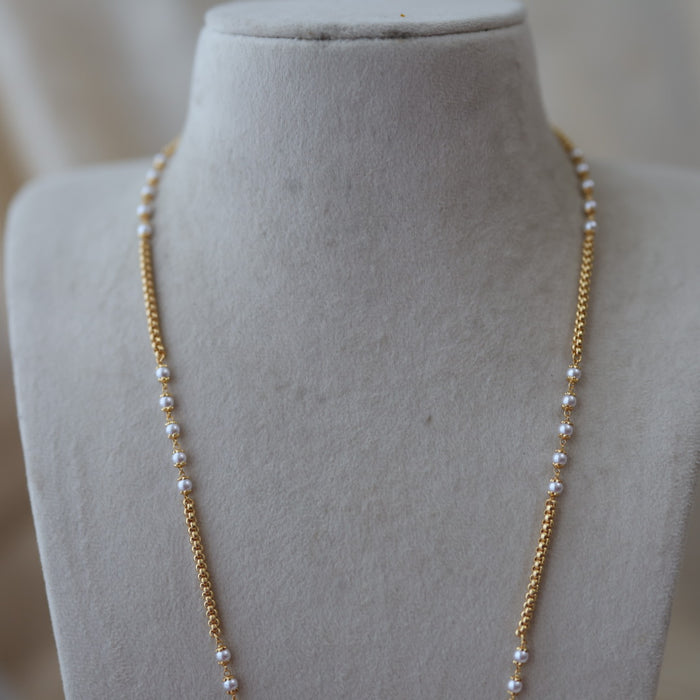 Heritage gold plated padakam long necklace HP589