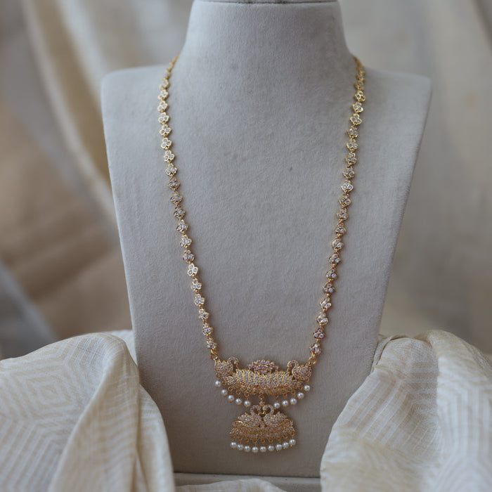 Heritage gold plated padakam long necklace HP5312