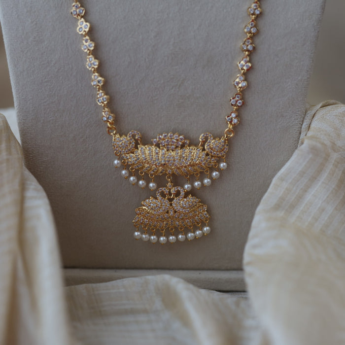 Heritage gold plated padakam long necklace HP5312